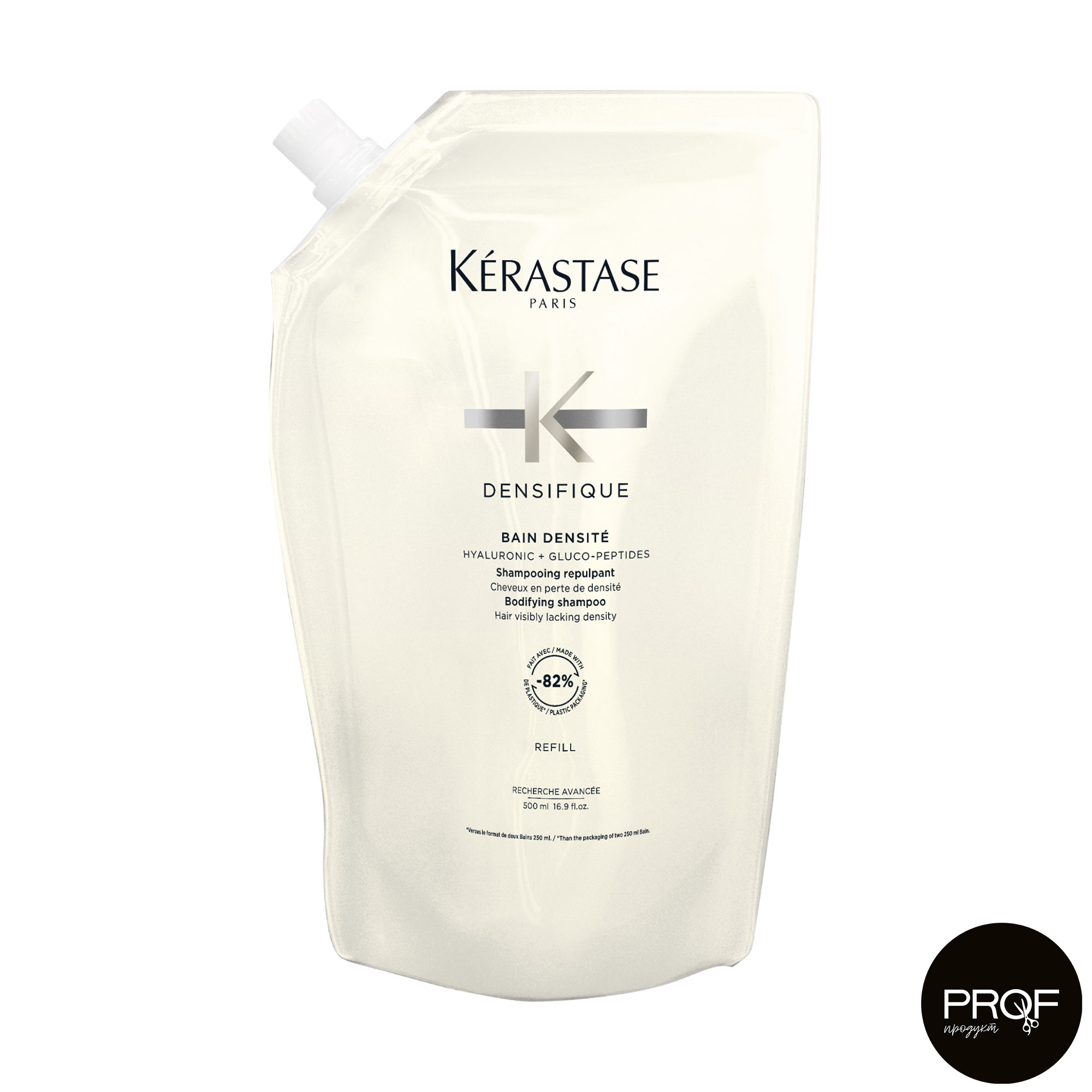 Ущільнювальний шампунь-ванна Kerastase Densifique Bain Densite Shampoo Refill для збільшення густоти волосся, 500 мл (рефіл)